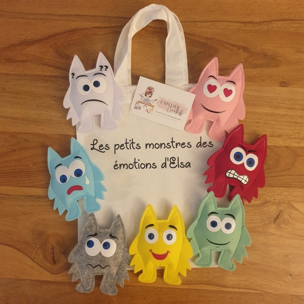 Monsters of emotions with personalized storage bag option