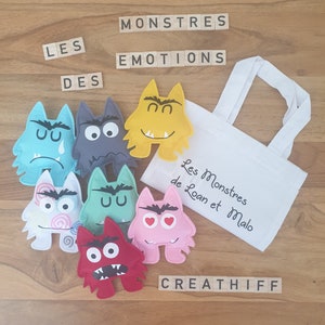 Monsters of emotions with personalized storage bag option