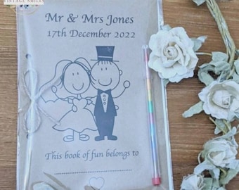 Personalised wedding activity book, Kids wedding activity pack, kids colouring book, children’s activity book, children’s wedding favours