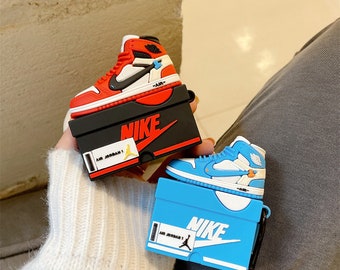AirPods 1/2/3 Pro Case,Handcrafted AJ1 Sneakers AirPods Case,AJ1 Air Jordan Retro High Off White UNC Chicago Red Blue