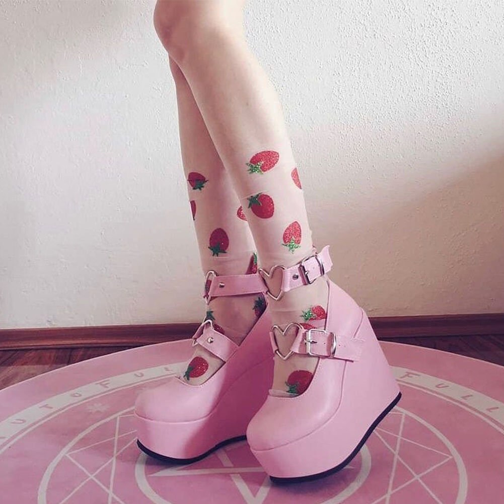 kawaii platform boots