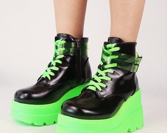 Platform Ankle Boots - Etsy