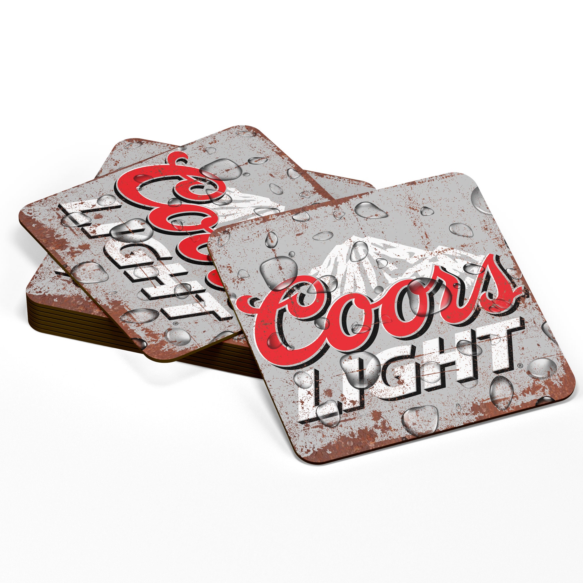 COORS LIGHT Coasters. Vintage Style Retro Wood Bar Coaster Etsy