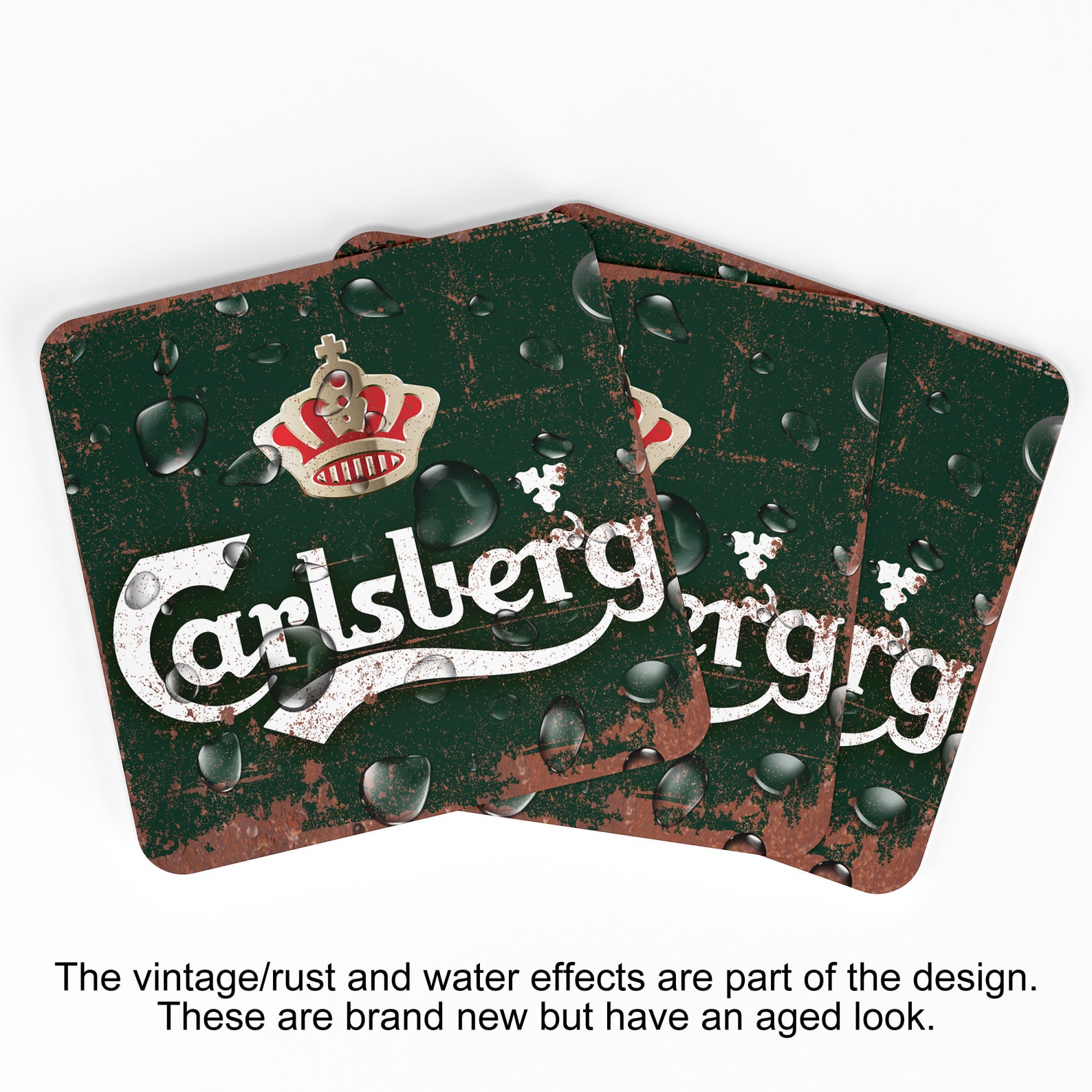 CARLSBERG Coasters. Vintage Style Retro Wood Bar Coaster Packs Etsy UK