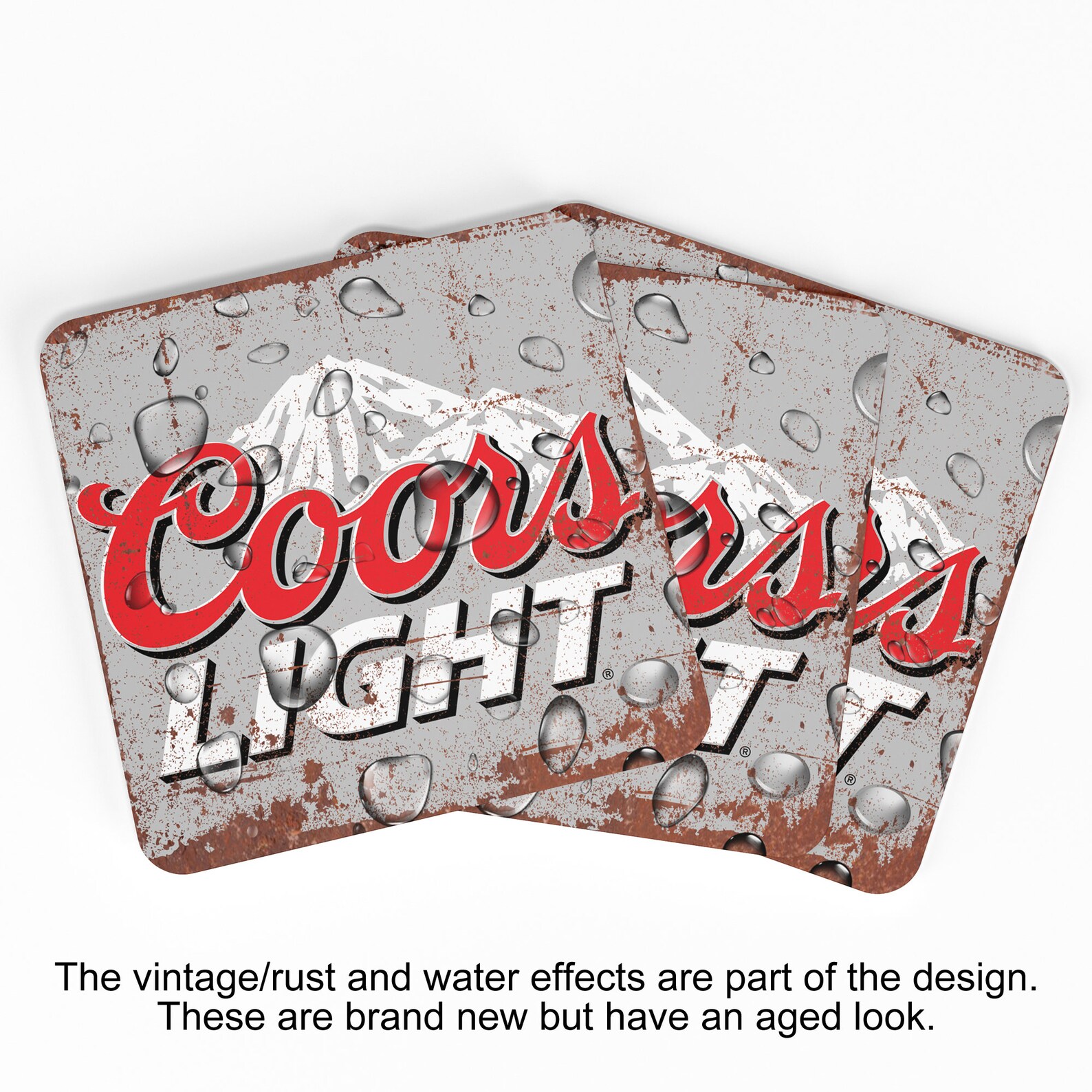 COORS LIGHT Coasters. Vintage Style Retro Wood Bar Coaster Etsy