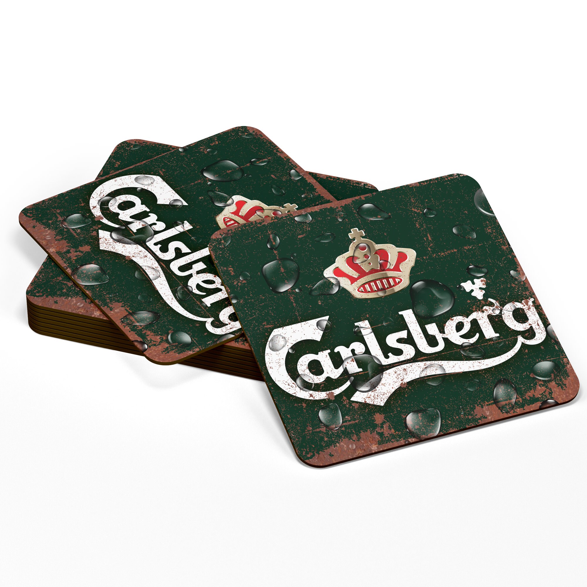 CARLSBERG Coasters. Vintage Style Retro Wood Bar Coaster Packs Etsy UK