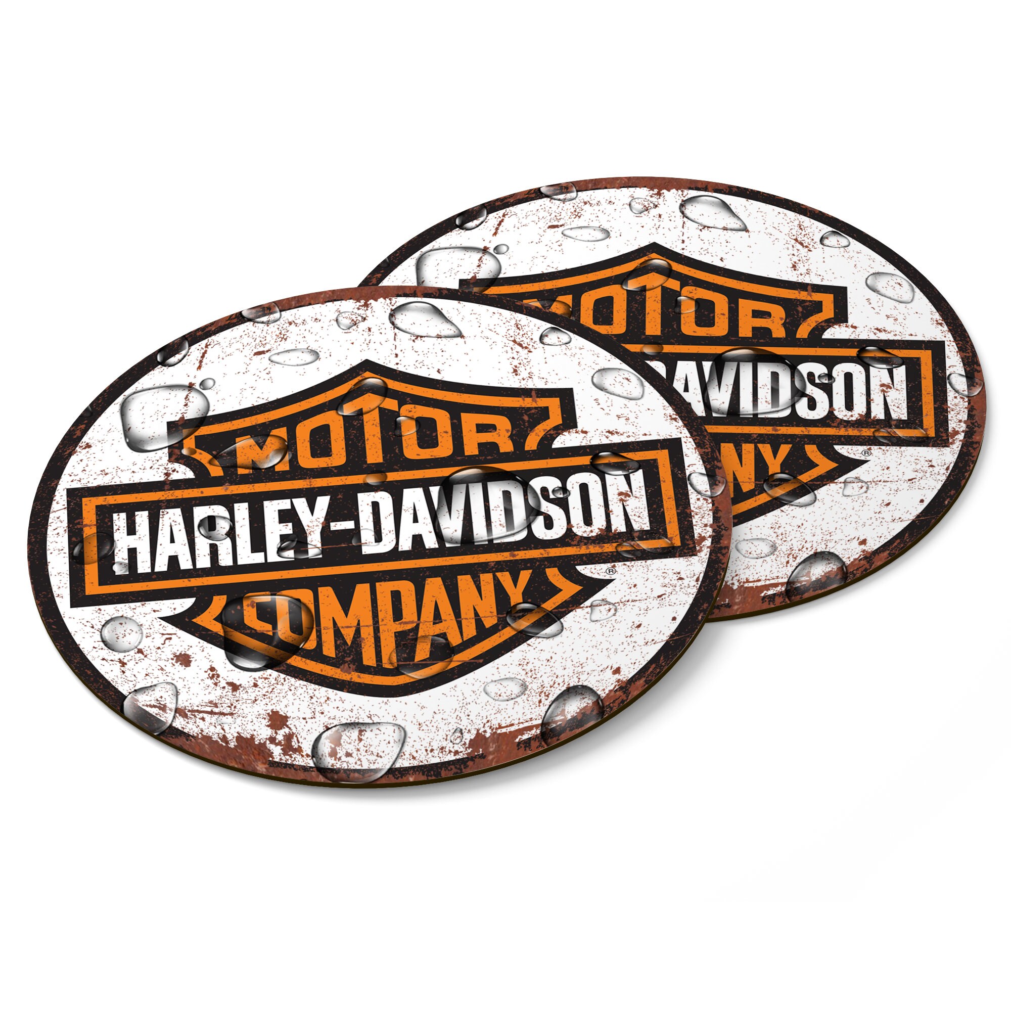 HARLEY DAVIDSON Coasters. Vintage Style Retro Wood Bar Coaster Etsy