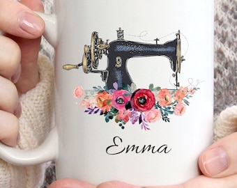 Personlig symaskinsmugg, personlig namngåva