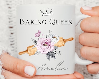 Personalized Baking Queen Mug, Chef Gift
