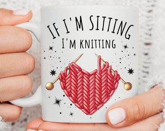 Personalized Knitting Mug, Knitter Gift, Crochet Present