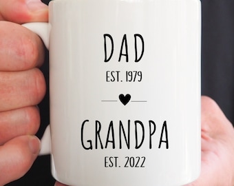 Grandparent Mugs, Pregnancy Reveal To Grandparents, Grandpa Mug, New Grandparents, Personalized Mugs, Future Grandpa, Father&#39;s Day Gift