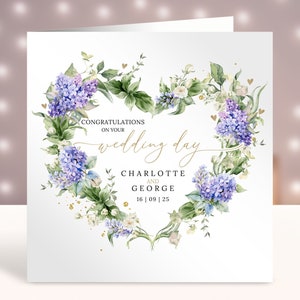 Carte de mariage personnalisée, carte de félicitations le jour de votre mariage, carte-cadeau souvenir de M. et Mme, carte de joyeux mariage, carte de jeunes mariés
