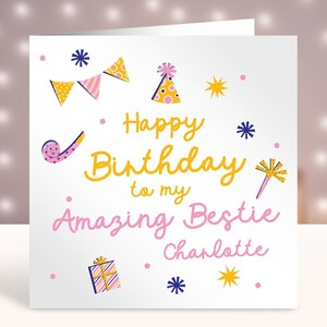 Feliz aniversário para minha melhor amiga, cartão de aniversário personalizado, presente para melhor amiga, cartão para irmã, cartão de melhor amiga para ela, cartão para amiga
