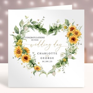 Gepersonaliseerde trouwkaart, op je trouwdag Gefeliciteerd-kaart, Mr & Mrs Keepsake-cadeaukaart, Happy Wedding Day-kaart, pas getrouwde kaart