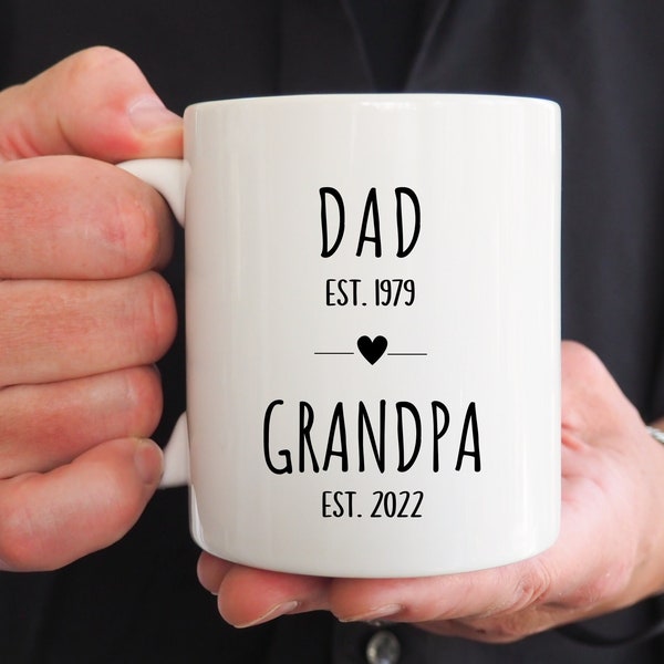 Grandparent Mugs, Pregnancy Reveal To Grandparents, Grandpa Mug, New Grandparents, Personalized Mugs, Future Grandpa, Father's Day Gift