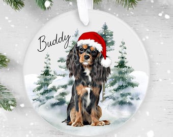 Personalisierter Hund Weihnachtsschmuck - Benutzerdefinierte Haustierkugel mit Namen, Geschenk für Hundeliebhaber, 38 verschiedene Rassen