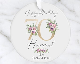 21st 70th Personalised message 16th 50th 65th 80th Birthday Print Gift Keepsake 40th Any age 60th 30th