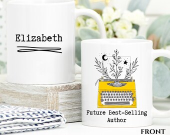 Writer Gift, Custom Mug Personalised, Future Best Selling Author, Author Mug, Book Lover Gift, Future Author Gift, Gift For New Author