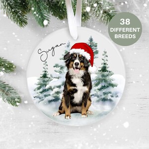 Bernese Mountain Dog, Personalised  Christmas Ornament, Christmas Tree Ornament, Custom Dog Ornament, Pet Lover, Personalized Bauble UK