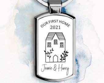 Personalised First Home Keyring, New Home Keychain, First Home Gift, New Home Gift, Personalised Keychain, New Home Keyring, Home Sweet Home