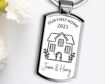 Llavero personalizado para casa nueva, regalo personalizado para la primera vivienda