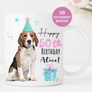 Regalo di compleanno per gli amanti dei cani, tazza personalizzata per cani Beagle, tazza per mamma e papà, regalo per proprietari di cani, tazza personalizzata UK, San Valentino, amante degli animali