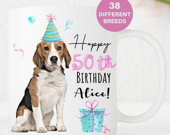 Birthday Gift for Dog Lovers, Beagle Personalised Dog Mug, Dog Mom Dad Mug, Dog Owner Gift, Custom Mug UK, Valentines, Animal Lover