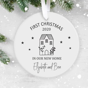 Personalised New Home Polymer Decoration, Christmas Ornament 2022, Road Name, Personalized  Christmas Ornament, First Christmas, New Home