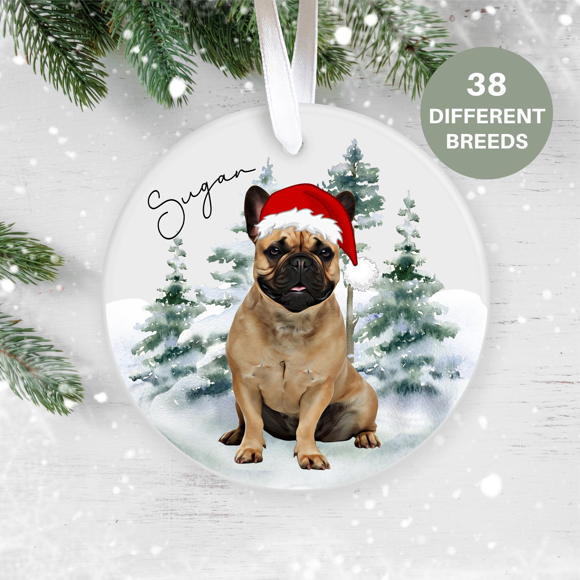 Datei STL Bully-Weihnachtskugel, Baumkugel, Französische Bulldogge