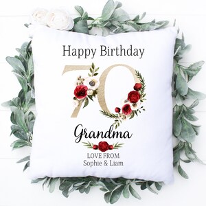 Personalised 40th Birthday Cushion, Name Cushion, Age, Birthday Gift, Home Decor, Special Age Birthday 40th Pillow, Mum Daughter Grandma image 5