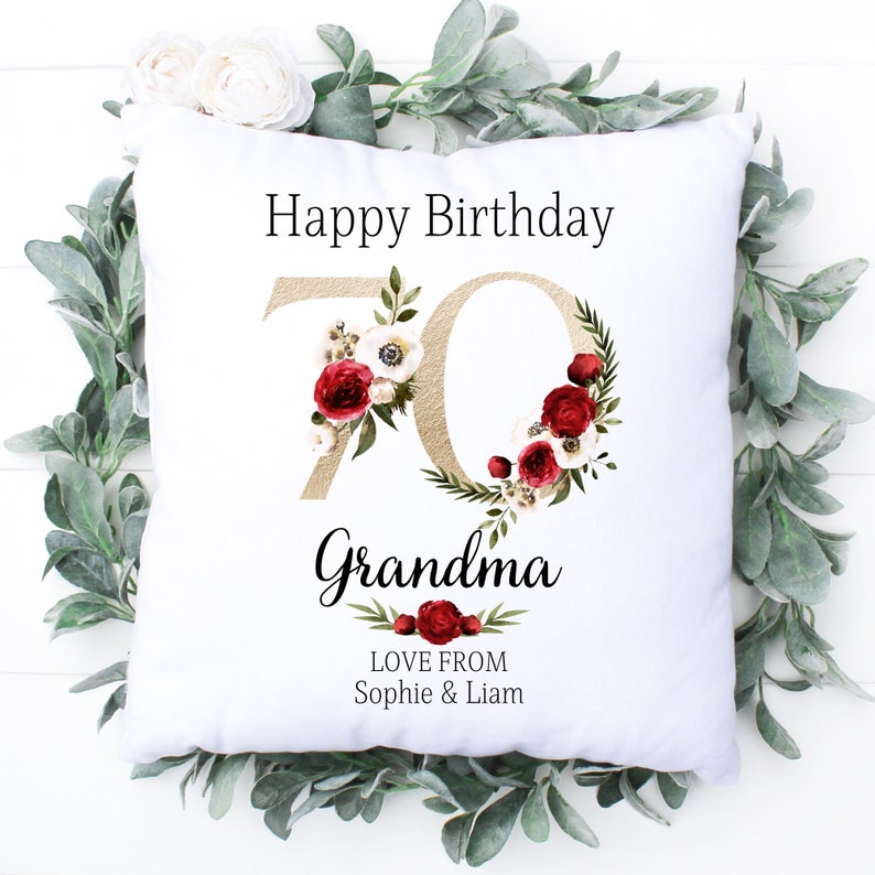 Personalised 40th Birthday Cushion, Name Cushion, Age, Birthday Gift, Home Decor, Special Age Birthday 40th Pillow, Mum Daughter Grandma image 5