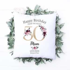 Personalised 80th Birthday Cushion, Name Cushion, Age, Birthday Gift, Home Decor, Special Age Birthday 80th Pillow, Mum Daughter Grandma image 5