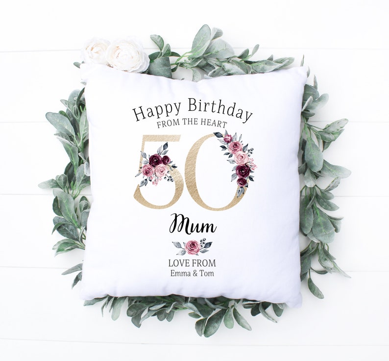 Personalised 80th Birthday Cushion, Name Cushion, Age, Birthday Gift, Home Decor, Special Age Birthday 80th Pillow, Mum Daughter Grandma image 5