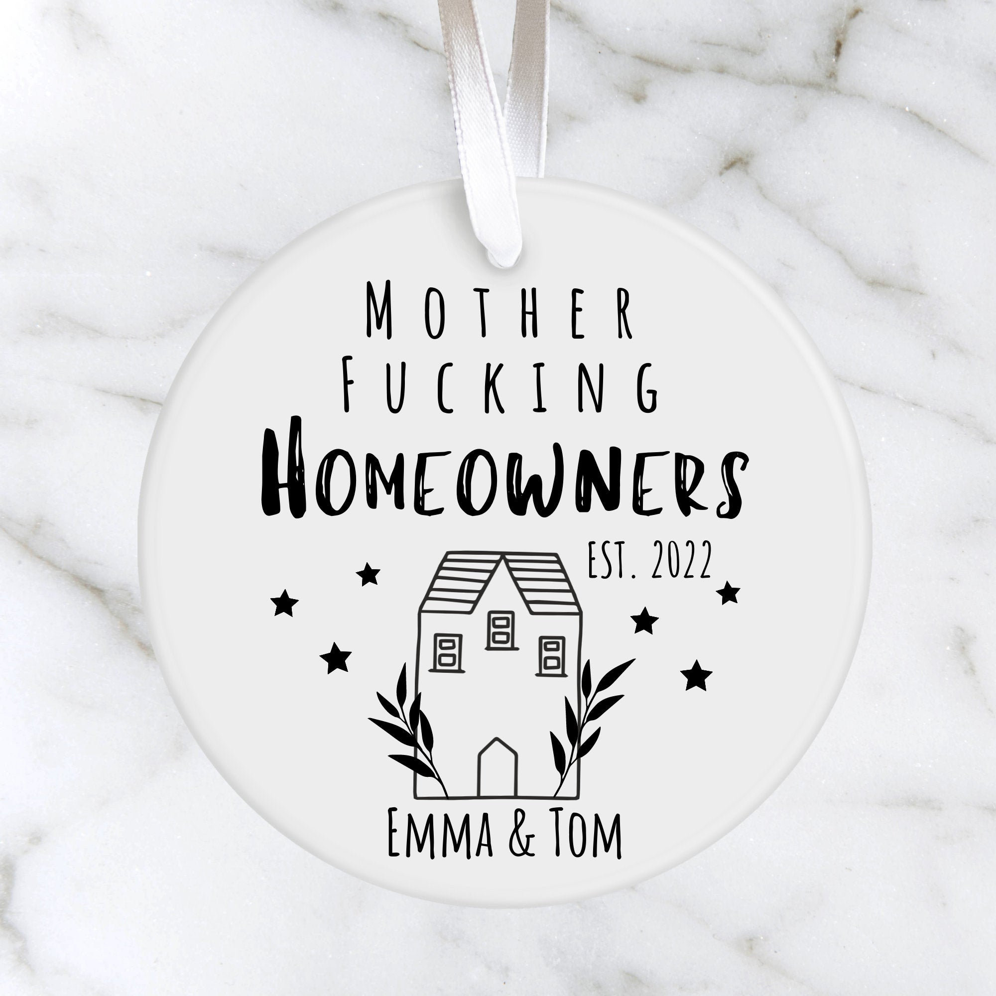 Discover Mother Fucking Homeowner Gift, Personalised New Home Ceramic Decoration Ornament