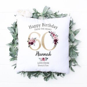 Personalised 80th Birthday Cushion, Name Cushion, Age, Birthday Gift, Home Decor, Special Age Birthday 80th Pillow, Mum Daughter Grandma image 4