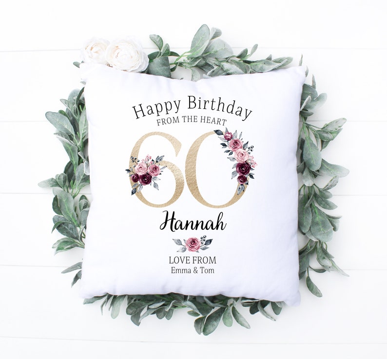 Personalised 80th Birthday Cushion, Name Cushion, Age, Birthday Gift, Home Decor, Special Age Birthday 80th Pillow, Mum Daughter Grandma image 4