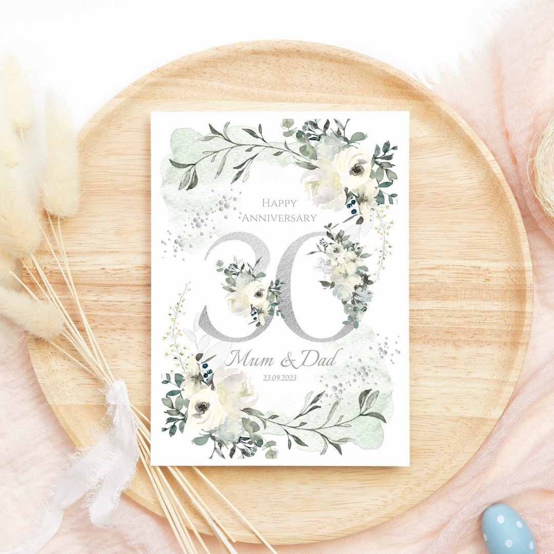 Hunts England Carte 30ème Anniversaire De Mariage Pour