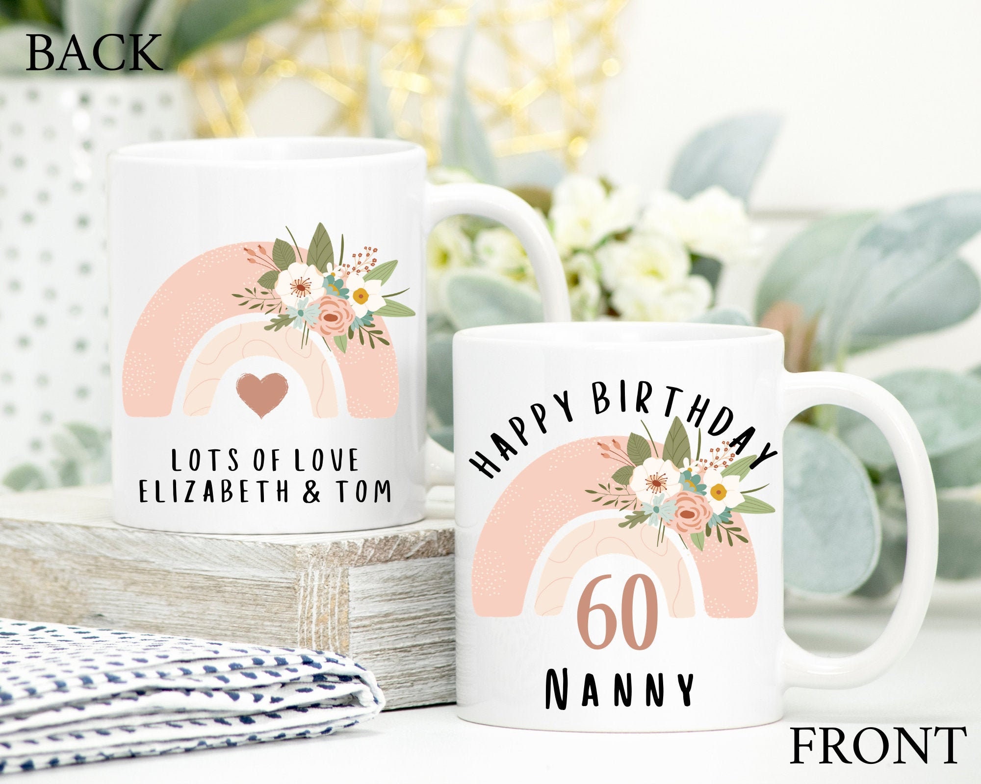 Mug personnalisé pour le 60e anniversaire, Meilleure tasse Nana