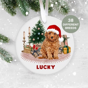 Poodle, Dog Christmas Decoration , Personalised  Christmas Ornament, Custom Dog Ornament, Pet Lover, Personalized Bauble UK