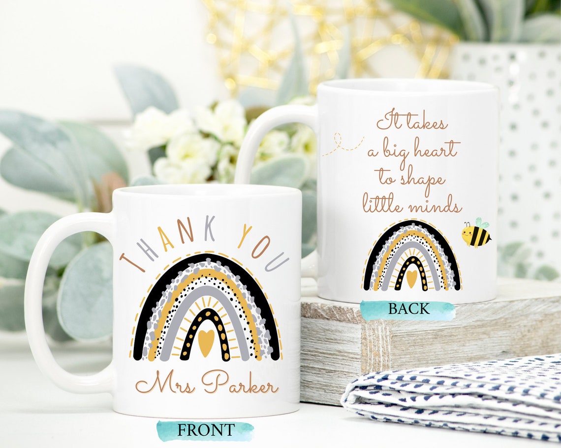 Teacher Mug Personalised Text Mug Teacher Thank You for Etsy UK