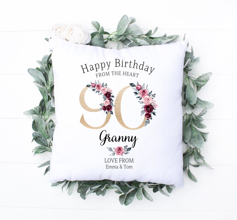 Personalised 80th Birthday Cushion, Name Cushion, Age, Birthday Gift, Home Decor, Special Age Birthday 80th Pillow, Mum Daughter Grandma image 7