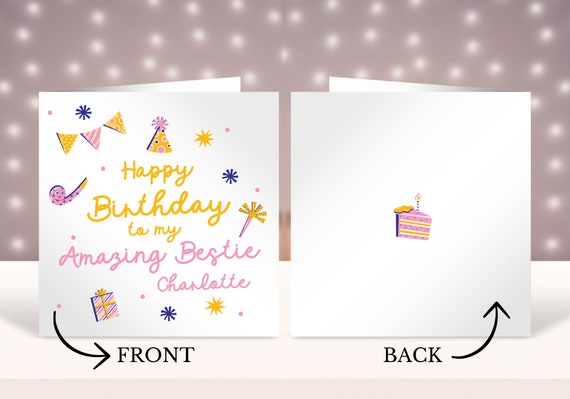 Central 23 Bestie Biglietto di auguri di compleanno per donna - regalo dell'amicizia - biglietti di auguri per la migliore amica - viene fornito con adesivi