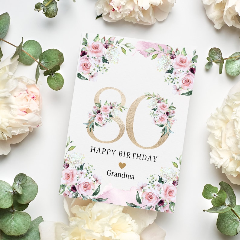 Personalised 70th Birthday Card, Card for Her, 70th Birthday Gift, Age ...