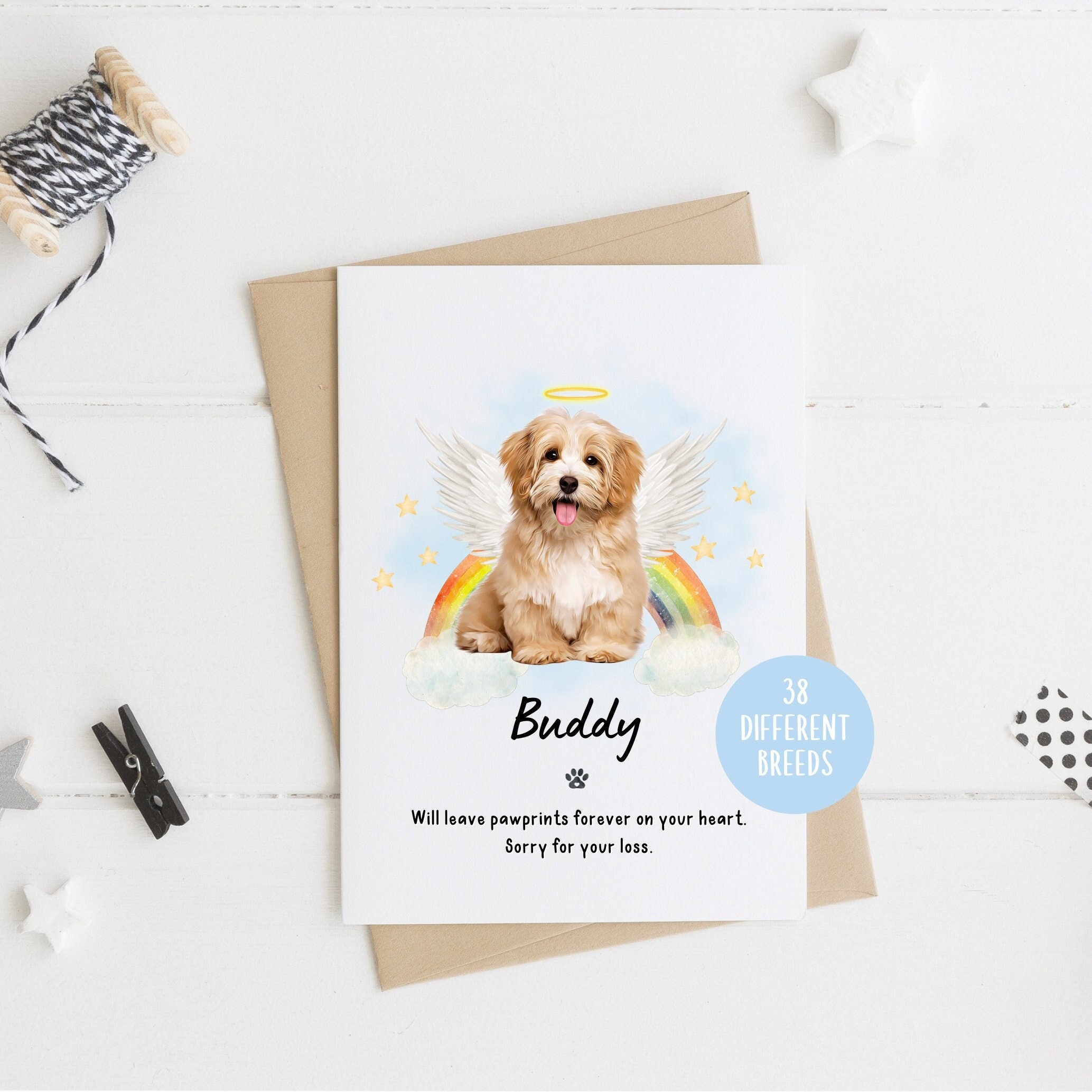 Havanese Sympathy Card, Sorry for Your Loss, Dog Loss Sympathy