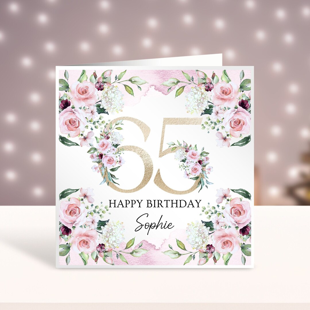 Personalised 65th Birthday Card – Grandad, Dad, Uncle, Brother, Cousin, Friend – Laughing Lemon Prints – UK Made