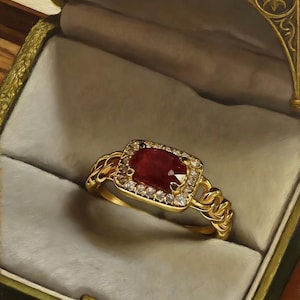 Natural Ruby ring Chic Modern Take on Classic Glamour