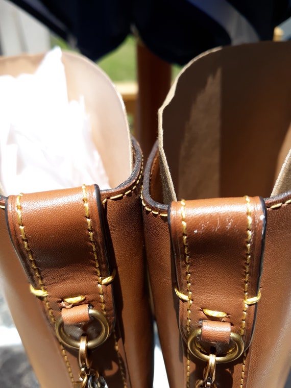 Tan leather genuine boots - image 4