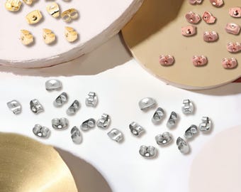 Replacement Butterfly backs, Spare Earring Stud, Ear Piercing Studs Stud Earrings Surgical Steel 3 Pack 5 Pack 10 Pack