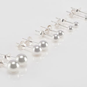 Pair 925 Sterling Silver Ball Round Earrings Thin Dainty Pin Ear Straight Bone End Butterfly back Nose stud UK