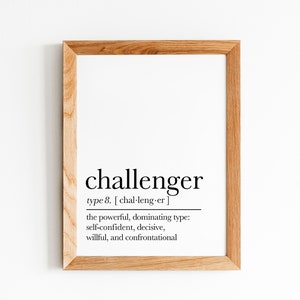 Enneagram Type 8 Definition PRINT | The Challenger | DIGITAL DOWNLOAD